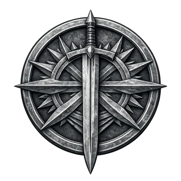 King Knight casino emblem β the sword and compass of the order